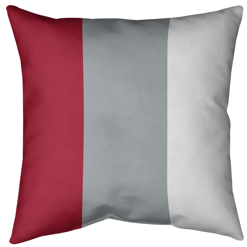 Housse de coussin Atlanta Football, 18 po x 18 po, Blanc, Polyester sergé