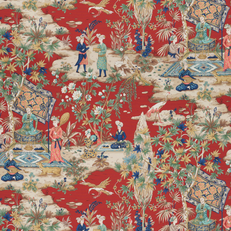 Baret Lodi Garden 100% Cotton Fabric, Red