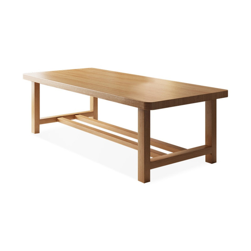 Bureau rectangulaire brun en bois massif, H 29,53 po x l 78,74 po x P 31,5 po