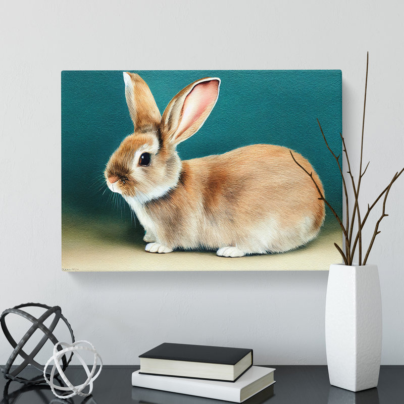 Watercolour Rabbit Vol.2 - Wrapped Canvas, 50cm H x 76cm W x 3cm D