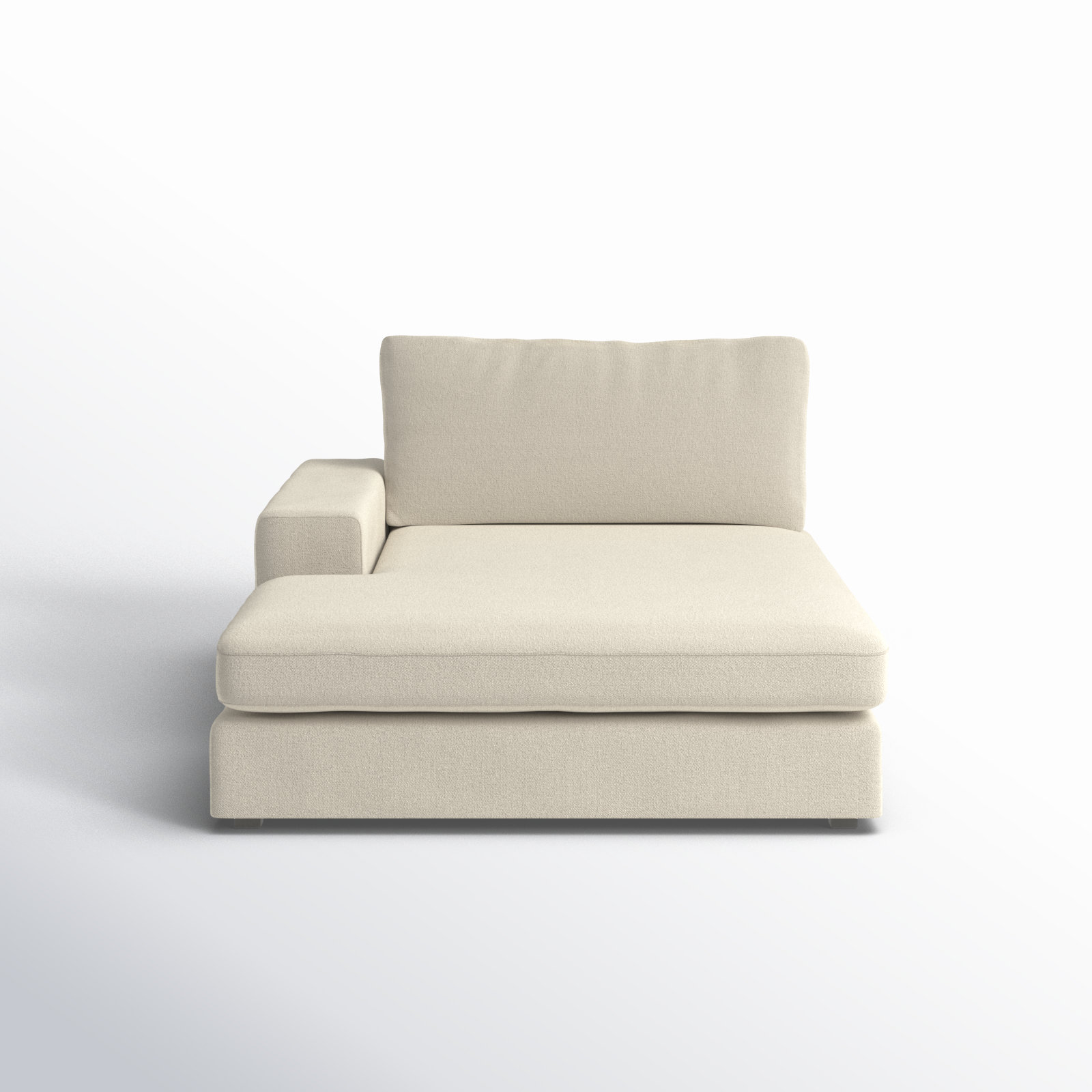 Ojai Upholstered Chaise Lounge, Left Hand Facing, Beige