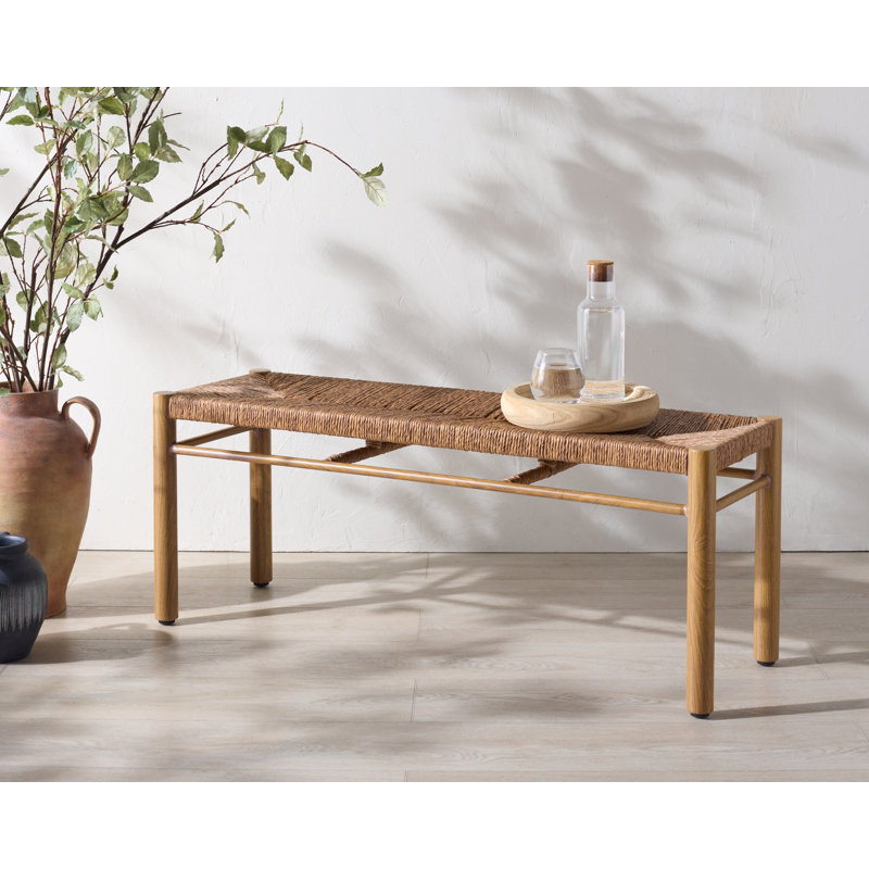 Romona Rattan Weaving Outdoor Bench
