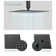 16 inches Ceiling Mount Pressure Balancing Complete Shower System Rain Shower Head with Rough-in Valve and Trim Kit