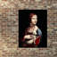 Lady With An Ermine by Leonardo Da Vinci - Wrapped Canvas Print