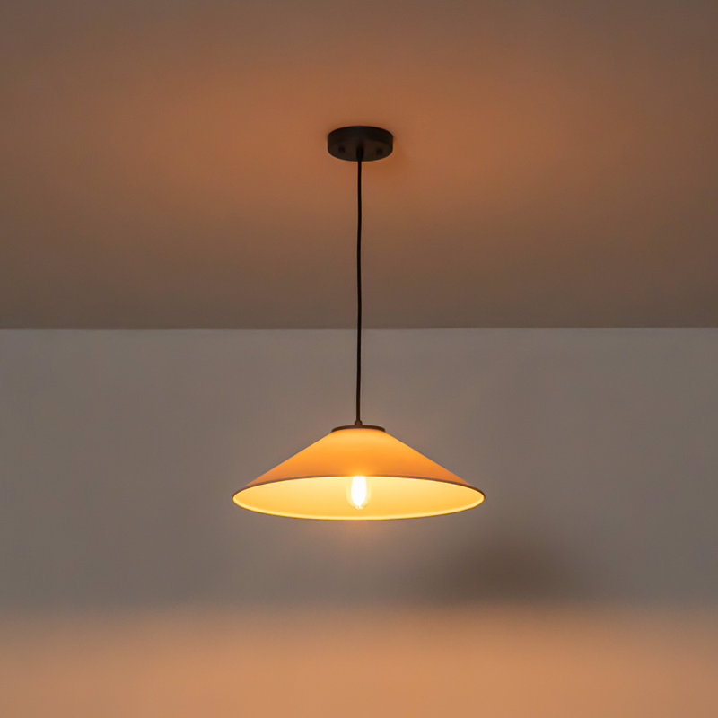 Luminaire suspendu en forme de champignon 1 lumière, H 5,9 po x l 17,7 po x P 17,7 po