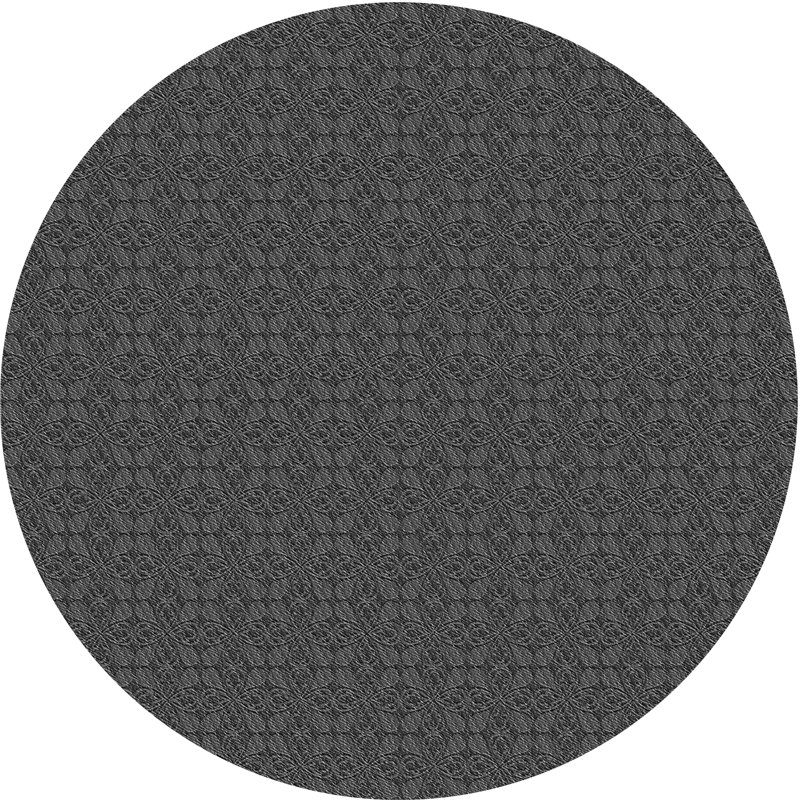 Tapis décoratif grise florale Petrosky, Rond 8 pi