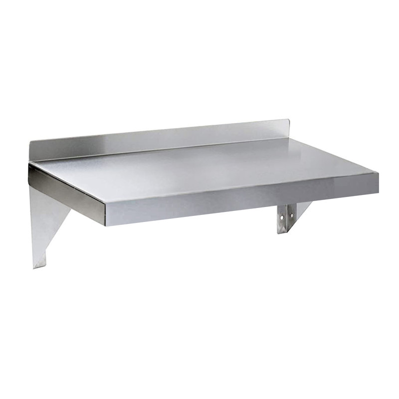 Petite tablette murale en acier inoxydable, H 7 po x l 16 po x P 8 po