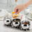 3 Grids 304 Stainless Steel Seasoning Containers Set With Lid Spoon And Tray, Condiment Jar Spice Container, Condiment Canisters Pots For Serving Sugar, Pepper, Salt, Spice