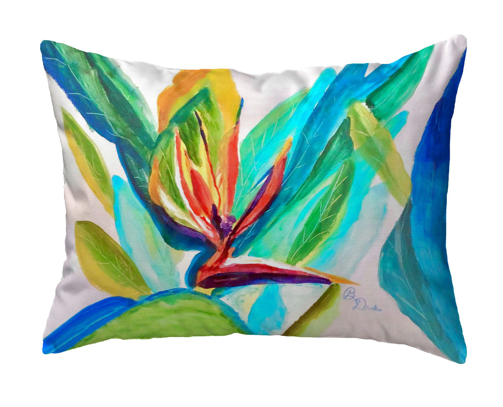 Abstract Bird Toss Pillow, Abstract Art Pillow, Colorful Pillow