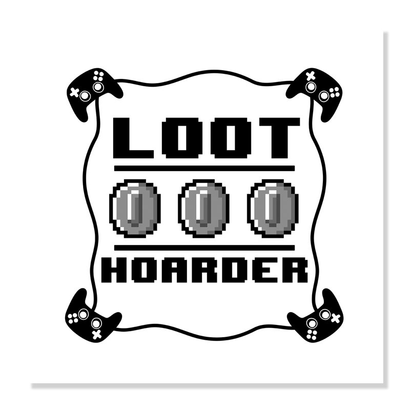 Impression sur papier Loot Hoarder Kids, H 20 po x l 20 po x P 1 po, Papier