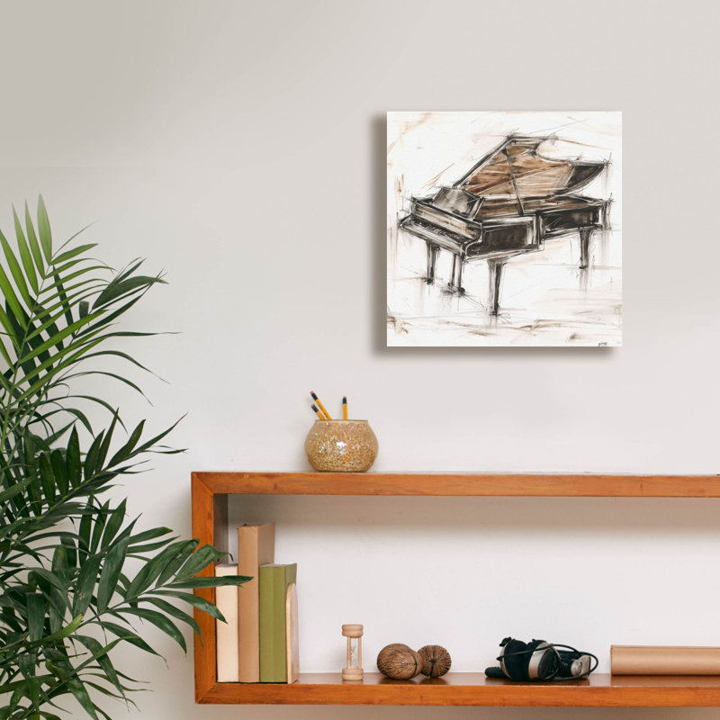 «Grand Piano Study» par Ethan Harper, art mural sur toile, H 12 po x l 12 po