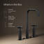 Robinet de lavabo de salle de bain espacé Purist® avec poignées en croix et bec en col de cygne haut-93591907