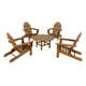 Classic Folding Adirondack 5-Piece Conversation Group