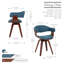 Chaise de salle à manger pivotante Boase-825795706