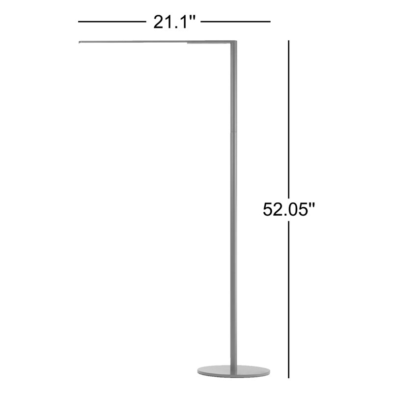 Lampe de travail DEL sur pied 52,05 "Lady7, Noir métallique
