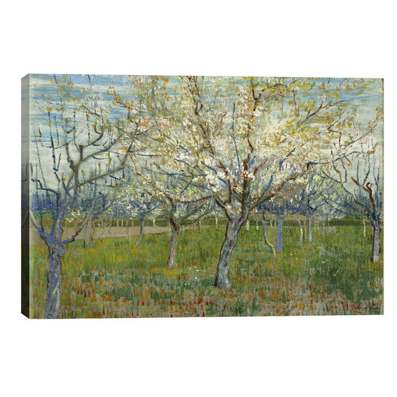 The Pink Orchard by Vincent Van Gogh - Painting on Canvas, 66.04 cm H x 45.72 cm W x 1.91 cm D, No Frame