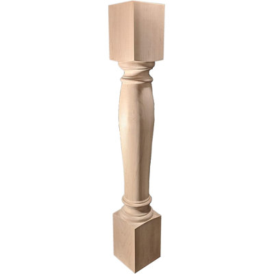 Round Maple Unfinished Post