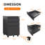 37cm Wide 3 -Drawer Mobile File Cabinet-923931185