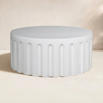 Partlow 38'' Concrete Outdoor Coffee Table
