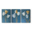 Floral Study Series XLIV - Ensemble de 3 toiles tendues avec châssis - Prêt à être accroché-1059111526