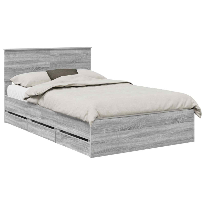 Bed, Small Double (4'), Grey Sonoma