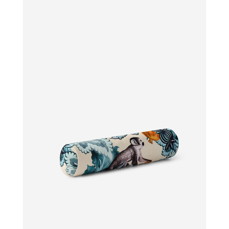 Damask Monkey Bolster Pillow