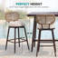 Ensemble de 2 tabourets pivotants 27,5 "à dossier tissé pour patio-129221426