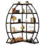 176cm H x 72.1cm W Metal Corner Bookcase