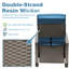 Fauteuil inclinable d'extérieur avec structure en acier - Protège-table d'appoint bleu marine, bleu, pratique