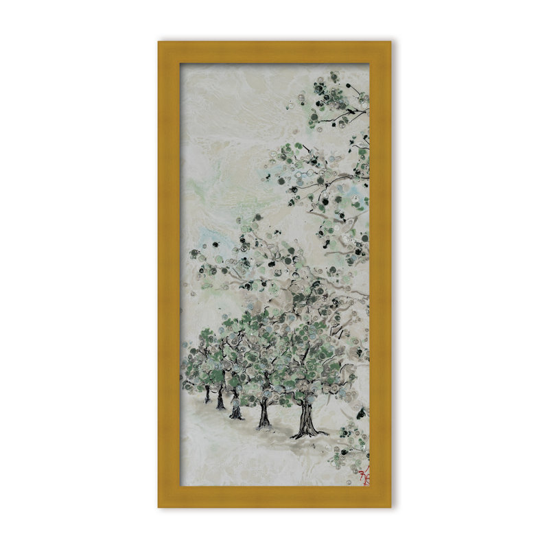 Nature Inspired "Budding Spring" Canvas Wall Art By , 16" H x 8" W x 1.125" D, Black, Framed Print