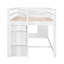 Lit mezzanine simple avec armoire et tablette-325244491