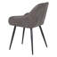 Fauteuil capitonné Pederson gris foncé