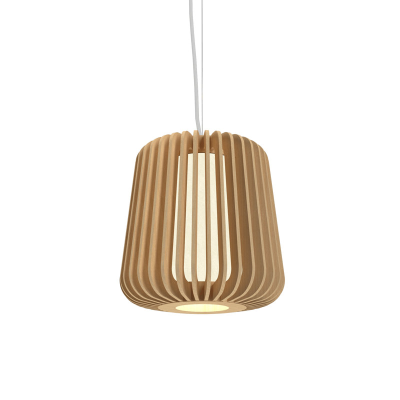 Stecche Di Legno 1 - Light Pendant, Maple, 8" H x 7.8" W x 7.8" D