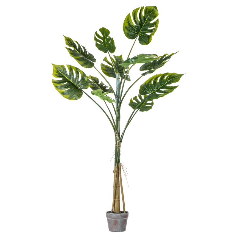 54" Artificial Potted Grand Split Philodendron Tree
