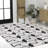 Cindia Casual Coastal Flamingos Two-Tone White/Black Indoor/Outdoor Rug-1849363677