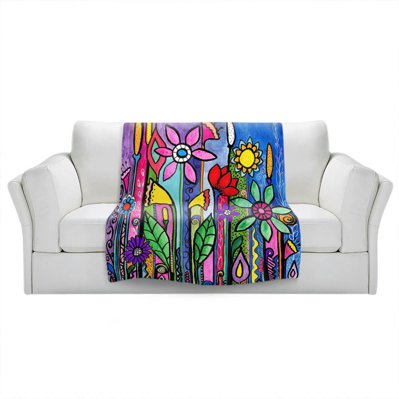 Hand Woven Throw Blanket, 68" W x 80" L