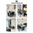 Black Rectangular Solid Wood + Sintered Stone tabletop Dining Table-1612762106