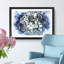 Dalmatian Dog in the Blue in Abstract - Picture Frame Painting Print-55679569-55679570