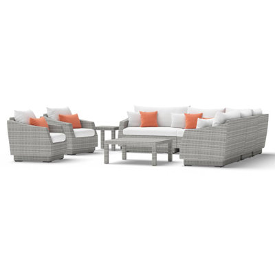 Cannes 9 Piece Seating Group with Cushions