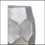 Table de bout, table d'appoint moderne et moderne en aluminium de 21 po de hauteur avec base en losanges brillants-1060294925