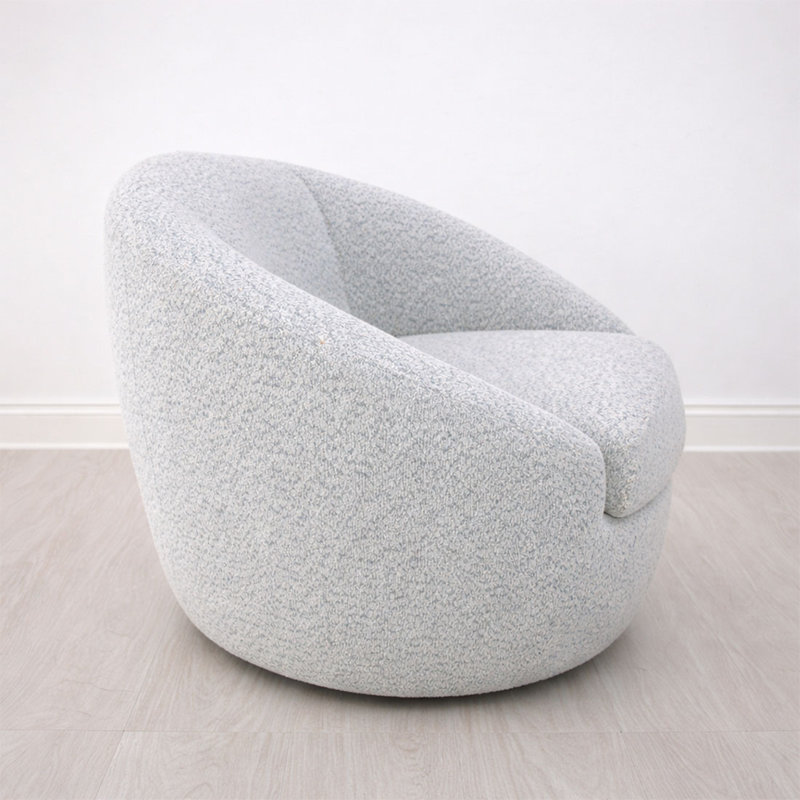 Olivia Swivel Chair Silver Blue
