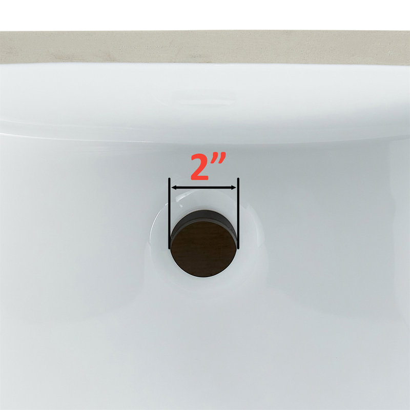 MONSFEST 15.2'' Ceramic Rectangular Bathroom Sink