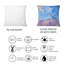 Coussin décoratif rose et bleu à imprimé de nuages VI-1388034844
