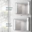 Armoire à pharmacie 36 po x 30 po avec miroir de coiffeuse à DEL, antibuée, encastré ou à fixation en surface, étanche, à intensité variable, aluminium 3000K ~ 6000K