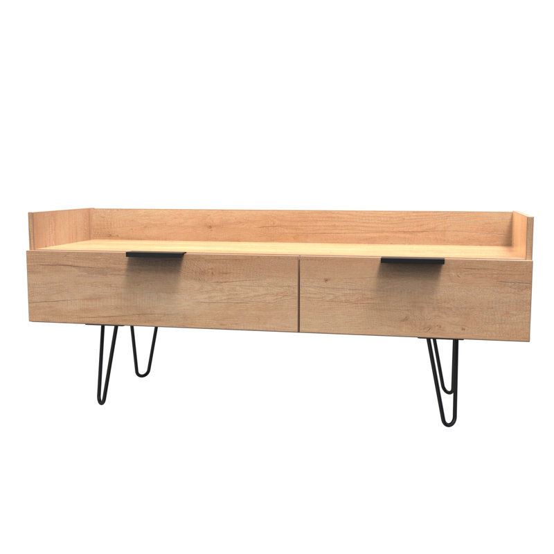 Taeyah 2 Drawer TV Unit, Oak Wood