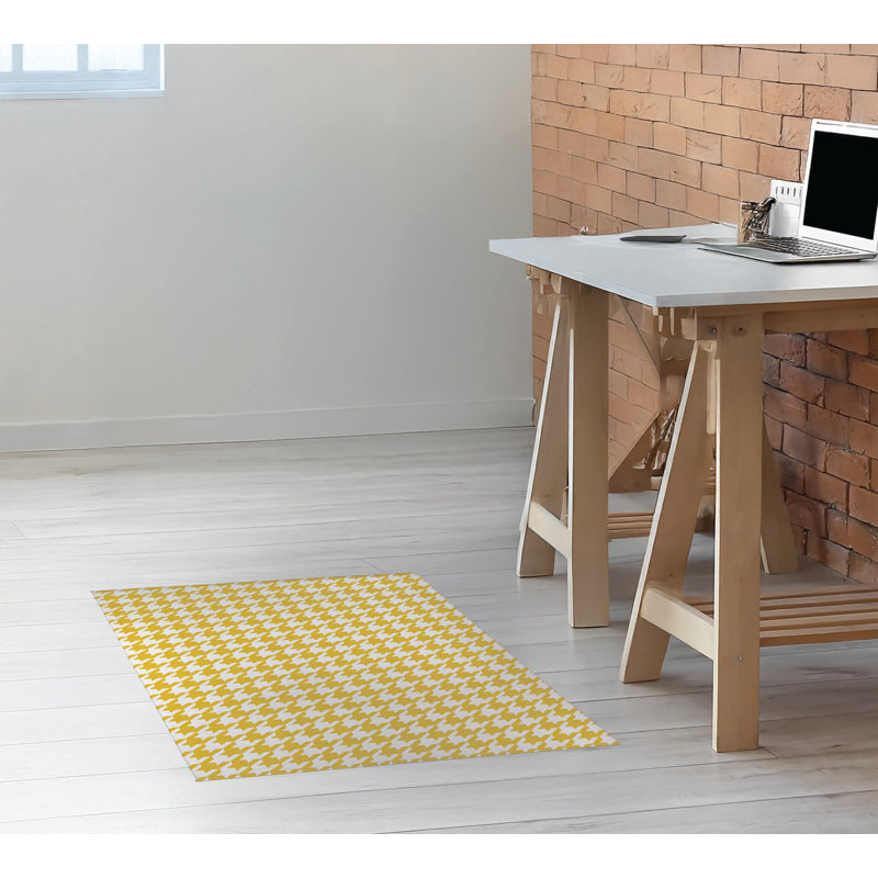 Tapis de chaise de bureau, L 24 po x P 36 po, Jaune souci