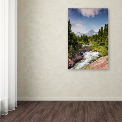 'Glacial Creek' Photographic Print on Wrapped Canvas
