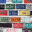 «Number Plates - Industrial Man Cave», reproduction d'art encadrée
