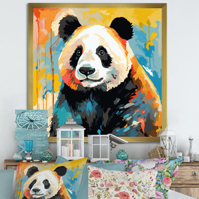 Pop Art Coloful Panda II - Art mural animal panda