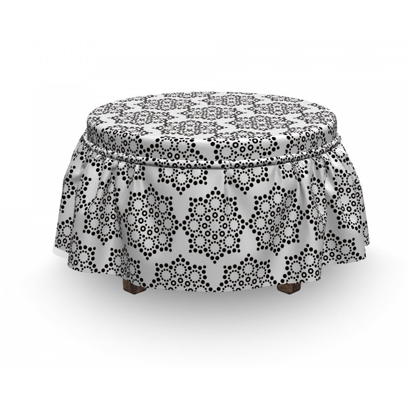 Housse pour repose-pieds à coussins carrés, Motif 2